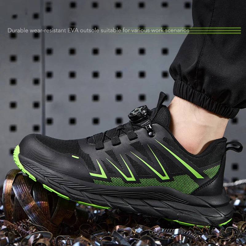 Fashion Safety Shoes Men Steel Toe Work Shoes Anti-smash Anti-puncture protection Construction Functional Shoes Men Work Boots