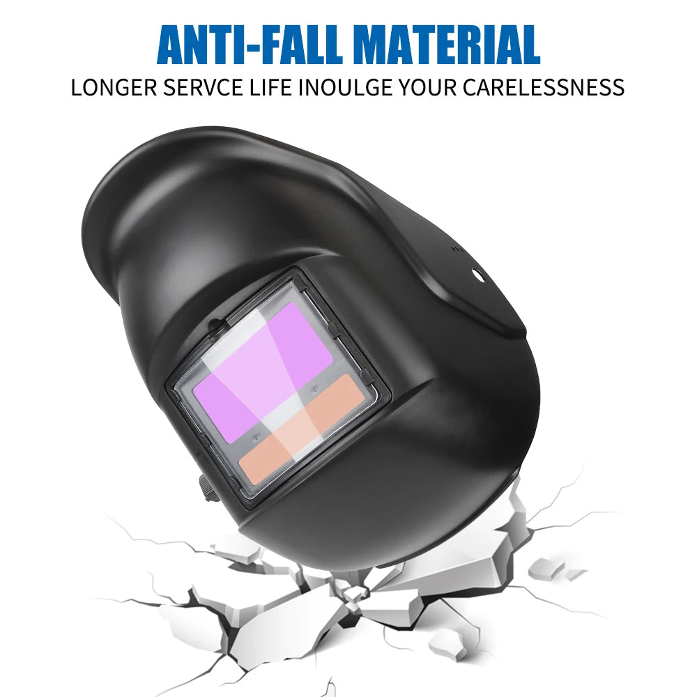 Auto Darkening Solar Power Welder Mask Large View Welding Helmet Welding Mask True Color Lens For Arc Weld Grind Cut