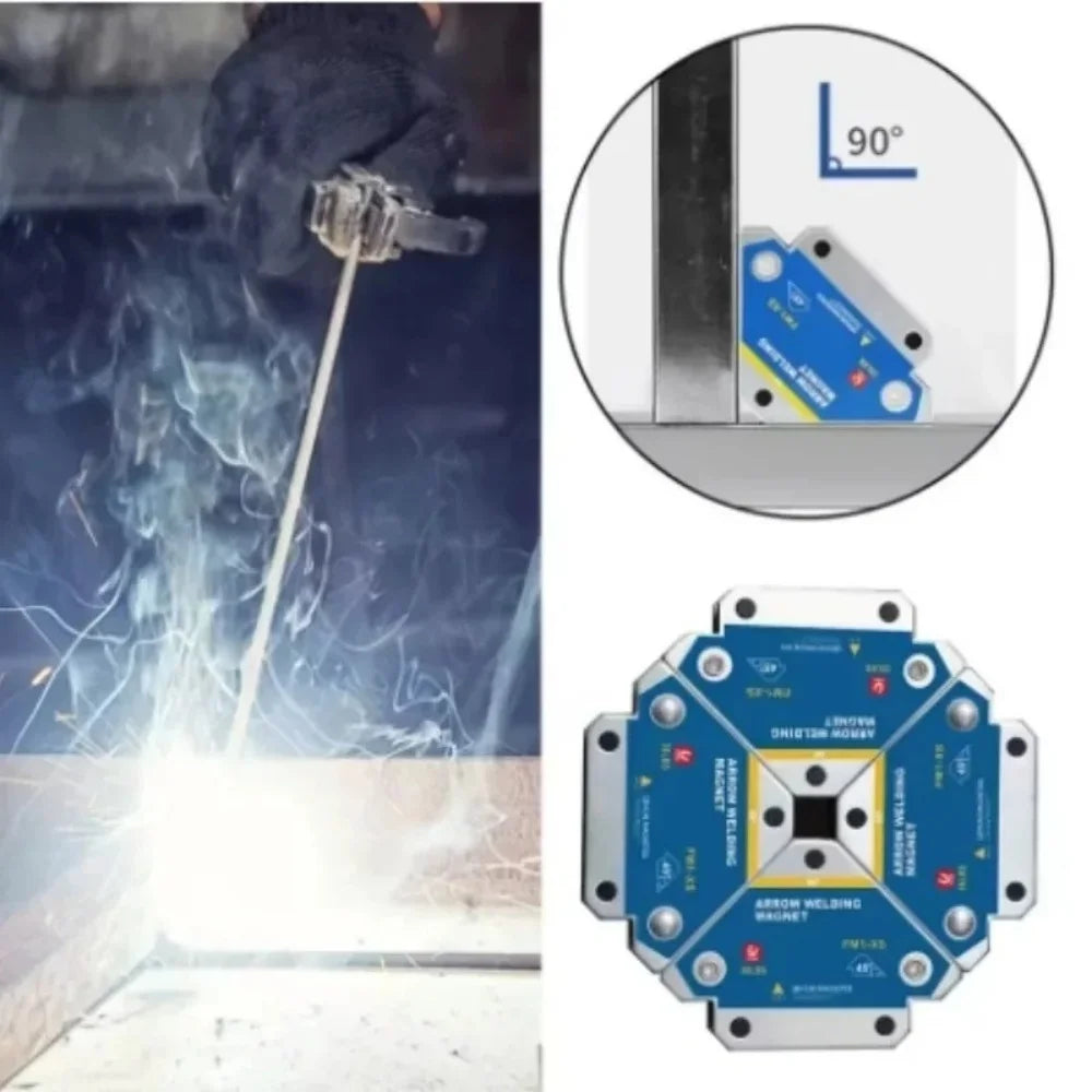 1Pcs 12.5KG Magnetic Welding Holders Strong Magnetic Force Weld Fixer Auxiliary Locator Tools Weld Fixed Positioner Weld Bracket