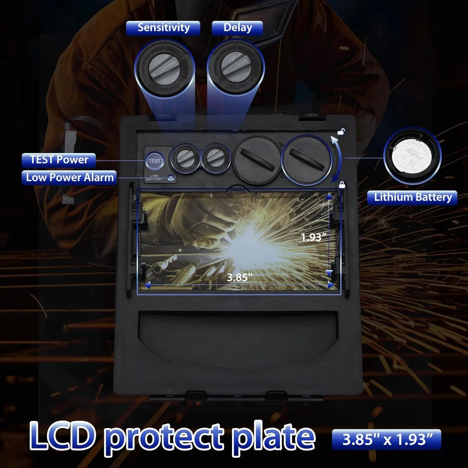 Welding Mask Solar Automatic Dimming Large View True Color  Welder Auto Darkening Welding Helmet