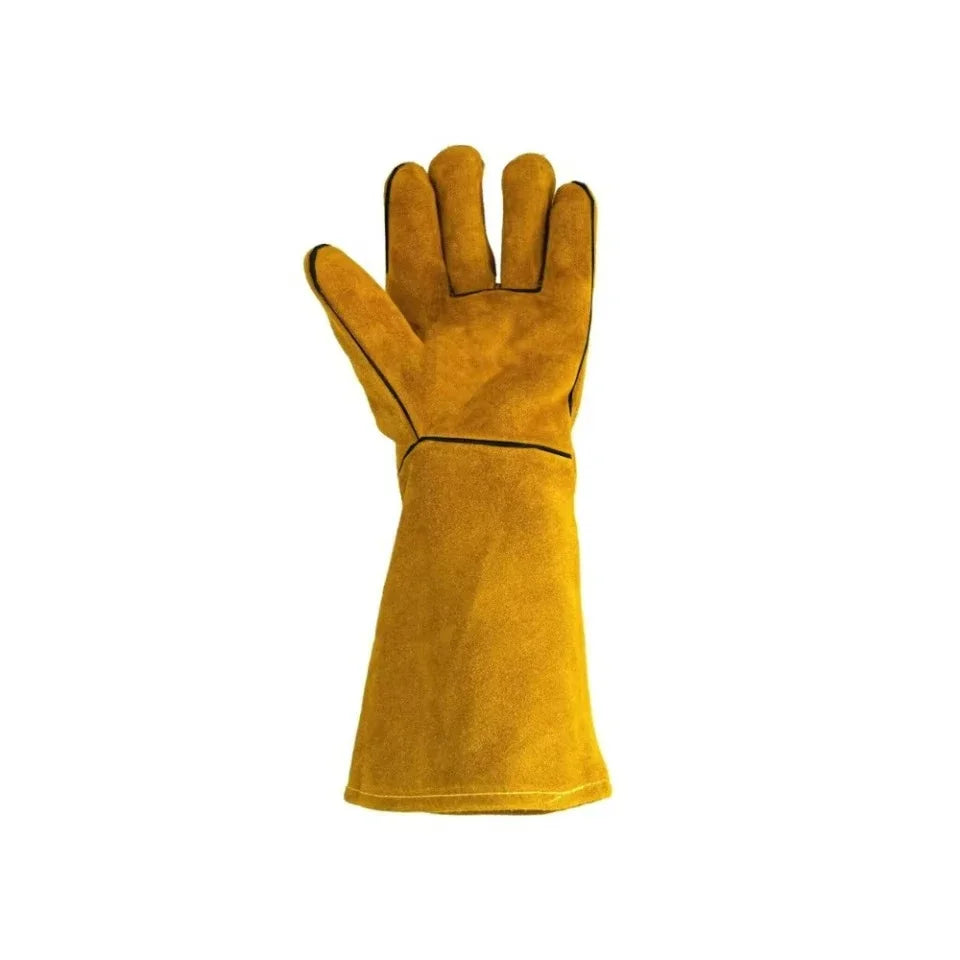 Flame-retardant Welding Work Gloves Heat-proof Metal Welding Protector Yellow Gloves Soldering Welding Gloves Tools