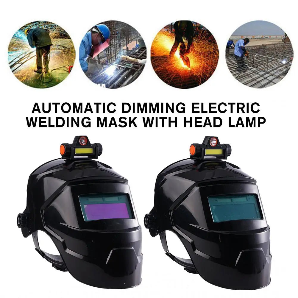 Welding Helmet True Auto Darkening With Light Automatic Dimming Welding Mask For MIG TIG Cut Grind Welding Hood Helmet