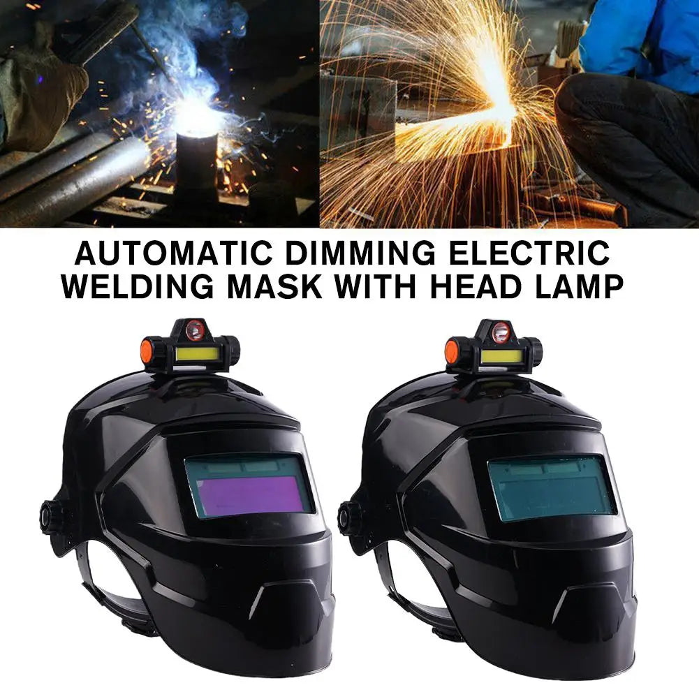 Welding Helmet True Auto Darkening With Light Automatic Dimming Welding Mask For MIG TIG Cut Grind Welding Hood Helmet