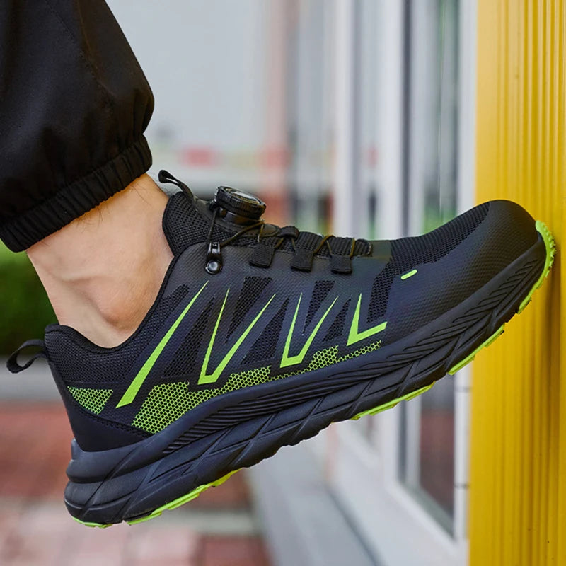 Fashion Safety Shoes Men Steel Toe Work Shoes Anti-smash Anti-puncture protection Construction Functional Shoes Men Work Boots