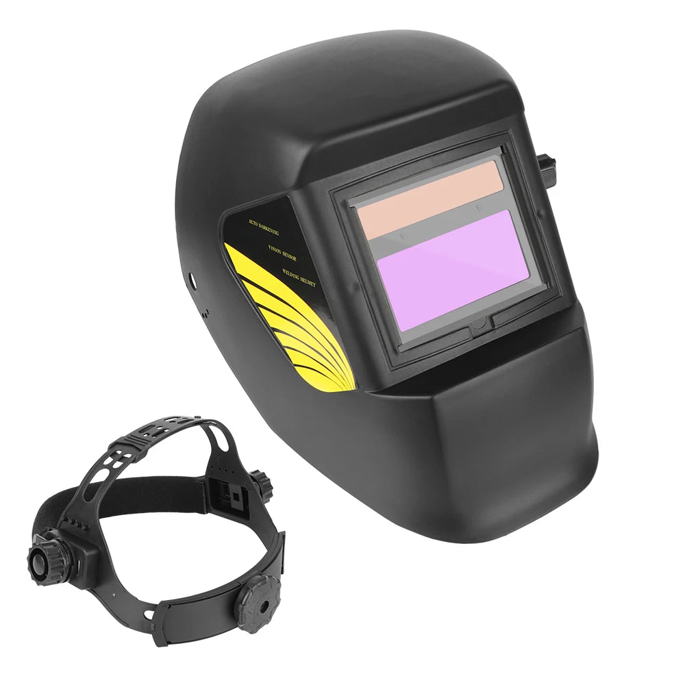 Auto Darkening Welding Mask For Arc Weld Grind Cut Solar Power Welder Mask True Color Lens Large View Welding Helmet