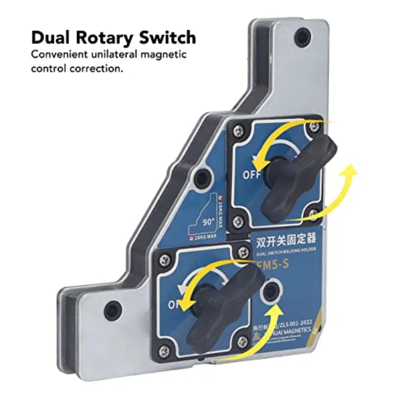 25KG/50KG Welding Magnet Holder 90 Degree on Off Switchable Welding Magnets Angle Support Fixture Tool Magnetic Hand Tools