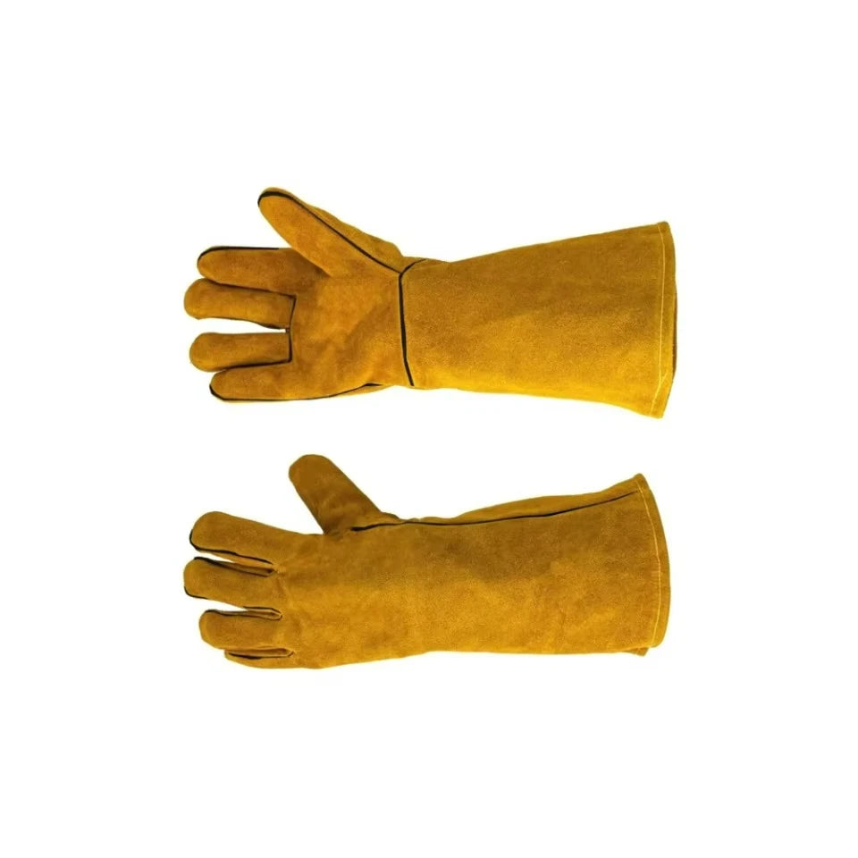 Flame-retardant Welding Work Gloves Heat-proof Metal Welding Protector Yellow Gloves Soldering Welding Gloves Tools