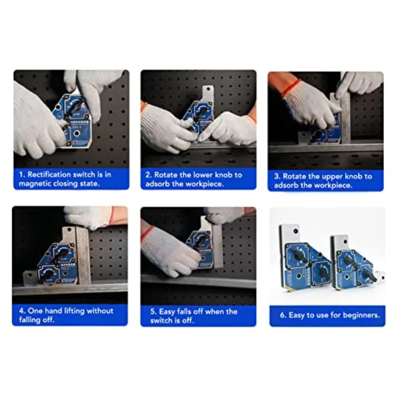 25KG/50KG Welding Magnet Holder 90 Degree on Off Switchable Welding Magnets Angle Support Fixture Tool Magnetic Hand Tools