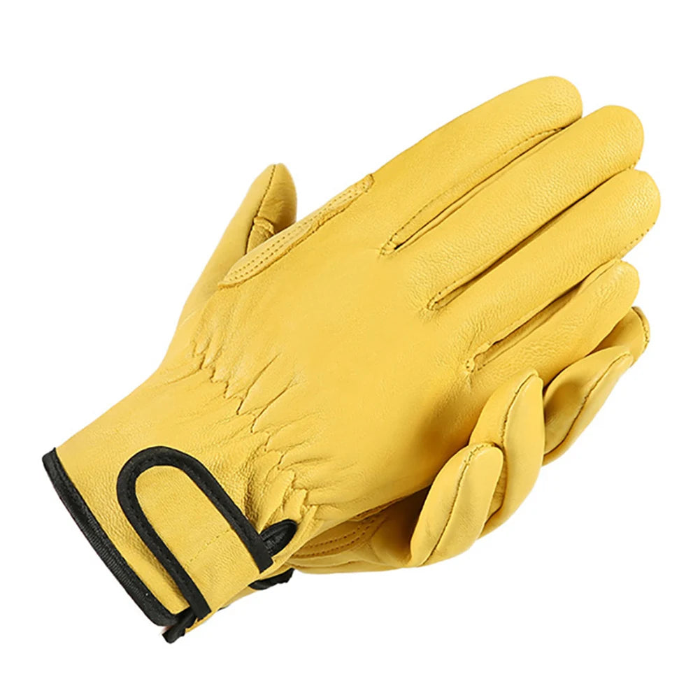 Leather Leather Work High Temperature Heat Insulation Gloves Safety Protection Worker Work Welding Garden  Driver Gloves