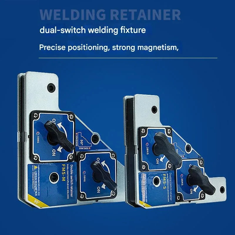25KG/50KG Welding Magnet Holder 90 Degree on Off Switchable Welding Magnets Angle Support Fixture Tool Magnetic Hand Tools