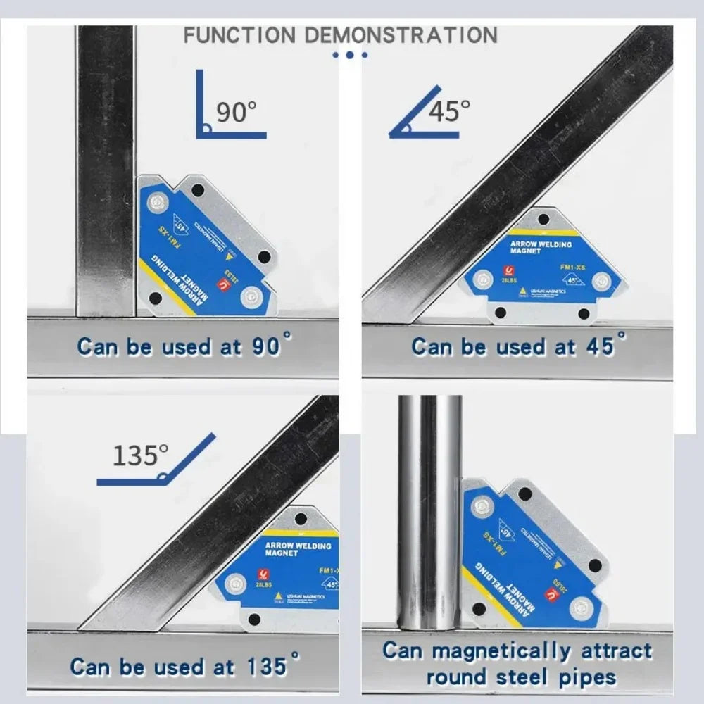 1Pcs 12.5KG Magnetic Welding Holders Strong Magnetic Force Weld Fixer Auxiliary Locator Tools Weld Fixed Positioner Weld Bracket