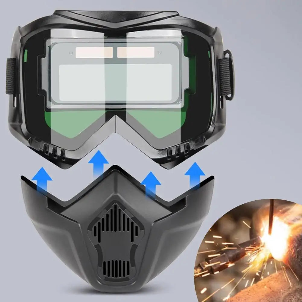 Welding Helmet Auto Darkening Large Viewing True Color Welding Mask Detachable Wide Shade Welder Mask for Welding and Cutting